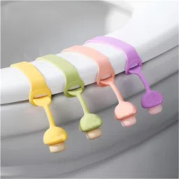 mshine Silicone Toilet Seat Lifter Self-Adhesive Hygienic Cover for Lifting & Lowering Clamp Fit Toilet Seat Lid Lock-picture-41