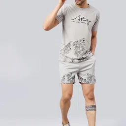 chrome & coral Graphic Print Men Track Suit-picture-14