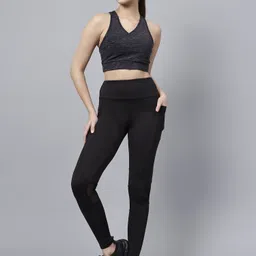 cosvos Solid Women Black Tights image 5