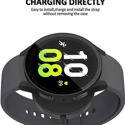 Swapit Screen Guard for Compatible Samsung Galaxy Watch 4 Screen Protector Case 44mm Accessories, Full Around Protective Bumper Face Cover for Galaxy Watch 4 (Black, 44mm) image 5