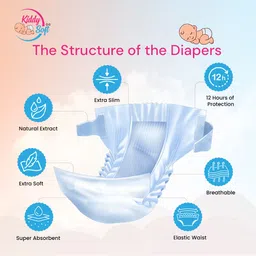 kiddysoft Baby Diaper Pants | Super Absorbent- Crisscross Top Layer | 19-25 KG | Pack of 1 - XXL image 2