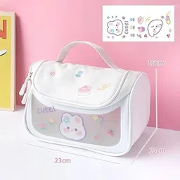 wolpin Women White Cosmetic Bag image 5