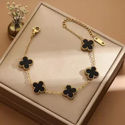 pramadda pure luxury Alloy Zircon Gold-plated Charm Bracelet image 4