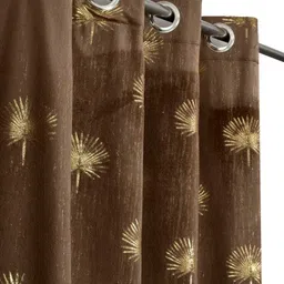 213.36 cm (7 ft) Door Velvet Room Darkening Curtain (Pack Of 2)-image-77