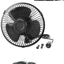 maties 6inch Black Steel Rotable fan Suitable For Car,Interior Fan-216 Car Interior Fan image 1