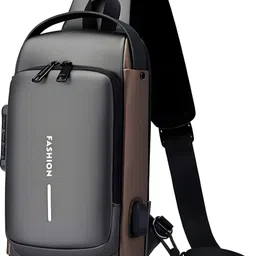 Black Men & Women Sling Bag Anti-Theft, Waterproof, USB Charging, Crossbody Sling Bag with Adjustable Strap-image-24