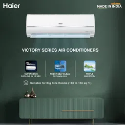 haier Frost Self-Clean 2023 Model 1.5 Ton 3 Star Split Inverter Cooling at Extreme Temperature, Super Anti-corrosion AC- White image 3