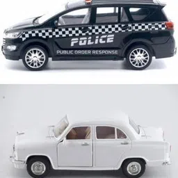 premium toyz Combo Pack of PULLBACK Cristiano Police & Ambassador Cars Toy for Kids image 3