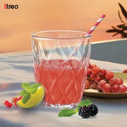 treo (Pack of 6) Shimmer Tumbler Glass Set Water/Juice Glass image 4