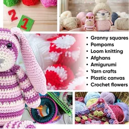 waaome ® Green,Sky Blue & Yellow Wool 300 Gram Hand Knitting Art Craft Soft Yarn(WA173) image 5