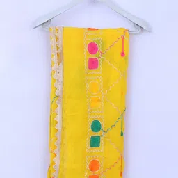 xpant Chiffon Embroidered Yellow Women Dupatta-picture-15