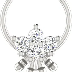 avsar Syadhika 14kt Cubic Zirconia White Gold Nose Wire-picture-13