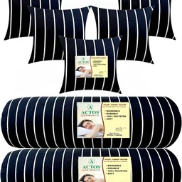 actos 5 Cushion And 2 Microfibre Stripes Bolster Pack of 7-picture-15