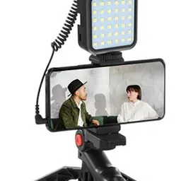 SANNO WORLD Vlogging Kit Living Streaming Equipment with Shotgun Mic 49 LED Light Tripod Kit Tripod Kit, Monopod Kit-image-30