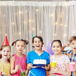party midlinkerz Rainbow Butterfly Theme Birthday Decorations items Combo Kit White Net 82 Pcs image 5