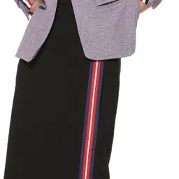 campus sutra Women Self Design Single Breasted Casual Blazer image 4