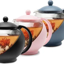 virco Primula Half Moon Teapot with Removable Infuser, Glass Tea Maker PACK 1 Electric Kettle image 2
