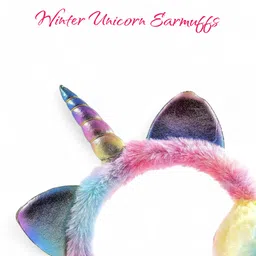 capsy fashion CF Unicorn Plush Earmuffs Ear Muff image 5