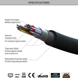 C & E TV-out Cable 15 ft Ultra HDMI cable – 4K HDMI cord (HDMI to HDMI cable @60Hz High Speed with Ethernet image 4