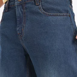 glitchez Men Straight Fit Mid Rise Blue Jeans image 3