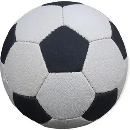 manu Black and white Football size -5 with air Pump (pack of 1) Football - Size: 5 image 2