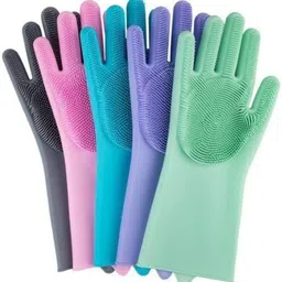 vidhisha electronic Non-Slip Silicone Gloves for Cleaning Wet and Dry Glove-picture-15