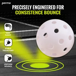 permo Pickleball Set-2 Carbon Fiber Paddles 14mm 2 Balls & 1 Bag Lightweight & Durable Pickleball Paddle image 4