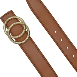 provogue Women Formal Tan Artificial Leather Belt image 3