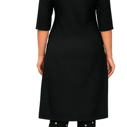 rozee fashion Women Embroidered Viscose Rayon Straight Kurta image 2