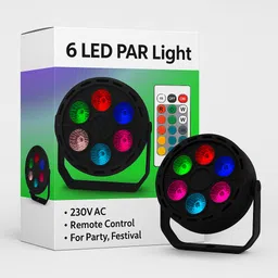 hexagear LED Light for Diwali Decoration | RGB PAR Light with Remote Control Single Disco Ball-picture-18
