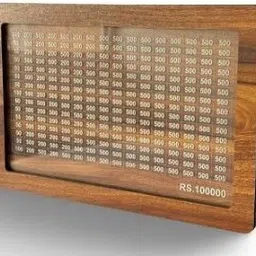 funlot Wooden Money Piggy Bank, Money Saving Box-016-M1 Coin Bank image 1