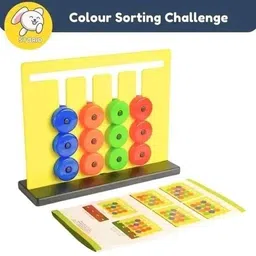 keaton Educational Plastic Abacus Sliding Puzzle | Color Recognition Fine Motor Toy image 2