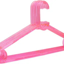 grand mart Pink Plastic Clothes Hangers – Lightweight, Durable, Non-Slip, Set of 6 Plastic Dress Pack of 6 Hangers For Dress-picture-39