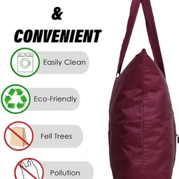 homestic Storage Bag|Grocery Bag|Front Pocket Storage Bag with Handle|Maroon Grocery Bag image 5
