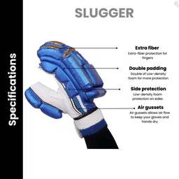 slugger Cricket Professional Right Handed Lightweight Lovelon Leather Material Batting Gloves image 4