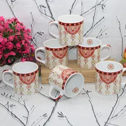 laghima jadon Pack of 6 Ceramic Coffee & Tea Cup Mugs Crockery Set Ideal for Daily Use & Gifting 200 ML EW2-picture-15