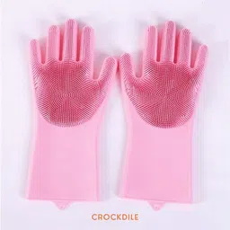 vidhisha electronic Silicone Pet Grooming Gloves for Gentle Cleaning Wet and Dry Glove-picture-10