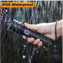 oximus 5modes Led 99000 Lumens Flash Light Torch High Power, XHP70.2 Powerful Charging Torch image 4