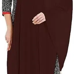 gurusoami Chiffon Solid Brown Women Dupatta-picture-27