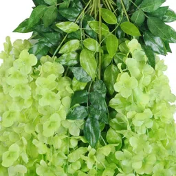 lavidi Elegant Artificial Wisteria Hanging Flower Garland with Cascading White Blossoms Green Westeria Artificial Flower image 2