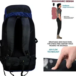 softmax Large 63 L Laptop Backpack 65 litres Waterproof Rucksack Backpack for men tourist bag for travel backpack image 2