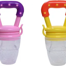 kupepe Fruit and Juice Feeder with Cover for 3-12 Months Silicone FoodFeeder(Pack of 2) Feeder-picture-15