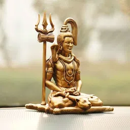 artarium Lord Shiva Brown Resin Idols image 3