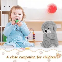 wengonvila Breathing Motion Infant Toys for Newborns, Soft Breathing Stitch Teddy Bear image 2