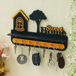 webelkart Premium Stylish Wooden Sweet Home Keys Hanger for Wall Decor Home/Office Wood Key Holder-picture-18