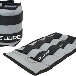de jure fitness ANKLE WEIGHT (2KG X 2 PCS) Grey Ankle & Wrist Weight image 2