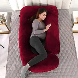 stomia Polyester Fibre Pregnancy Pillow Pack of 1 Abstract J Shape image 2