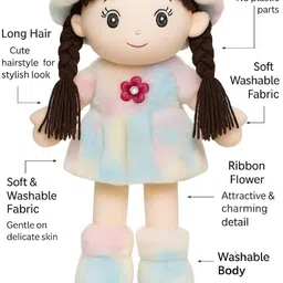 athravtoys Premium Velvet Doll Toy for Kids – Flower Dress Design - 5 mm-picture-43