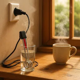 ejzatex Mini Immersion Heater Rod (Heating Substances: Coffee, Water, Milk 1.143 ) 250 W Immersion Heater Rod image 4