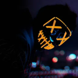 goness oripower Led Light up Ghost Mask - Joker Masks for Men Neon Light Hacker Massks Party Glow Ornament image 2